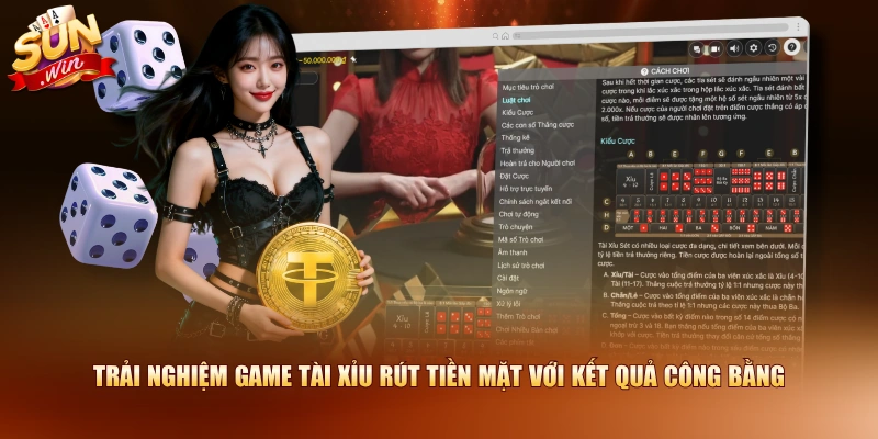 Trải nghiệm game Tài Xỉu rút tiền mặt với kết quả công bằng